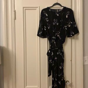 Black floral jumpsuit